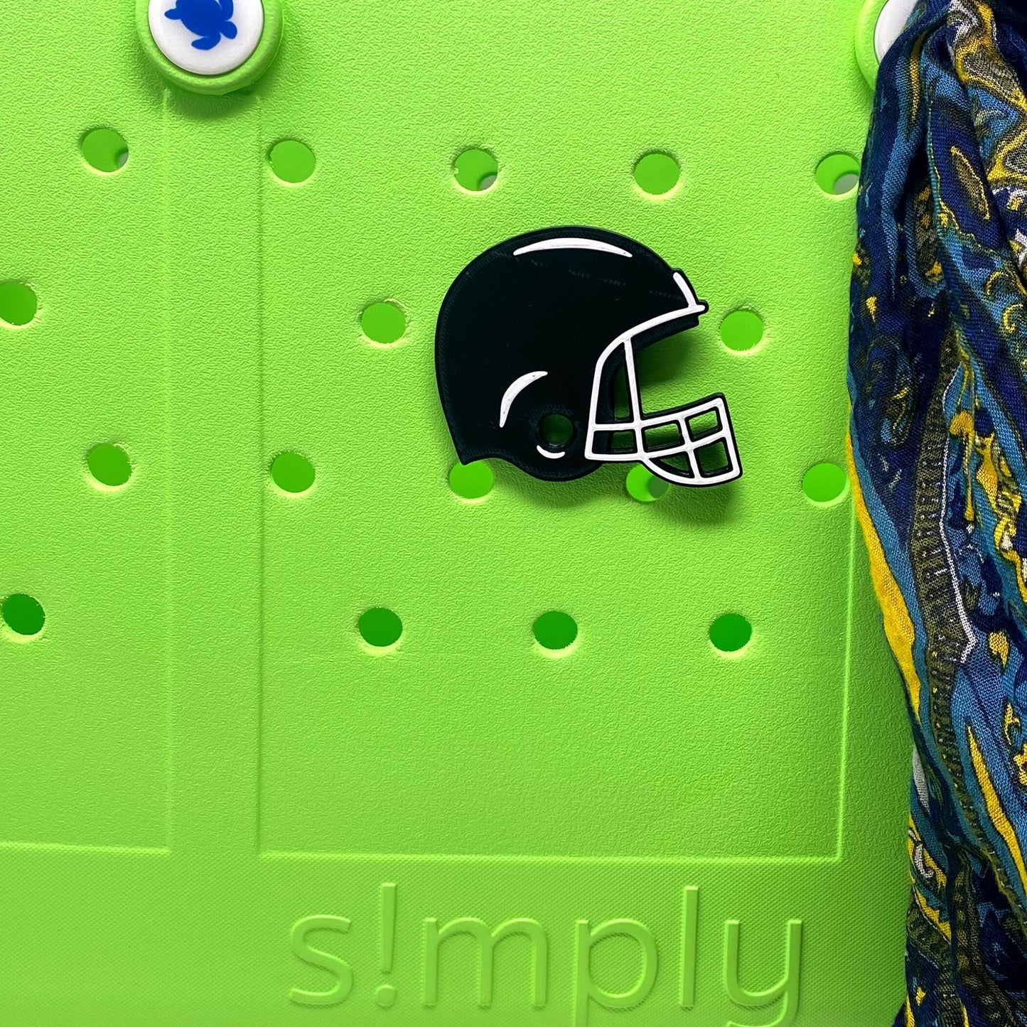 BOGLETS Simply Southern Black Football Helmet Sport Charms