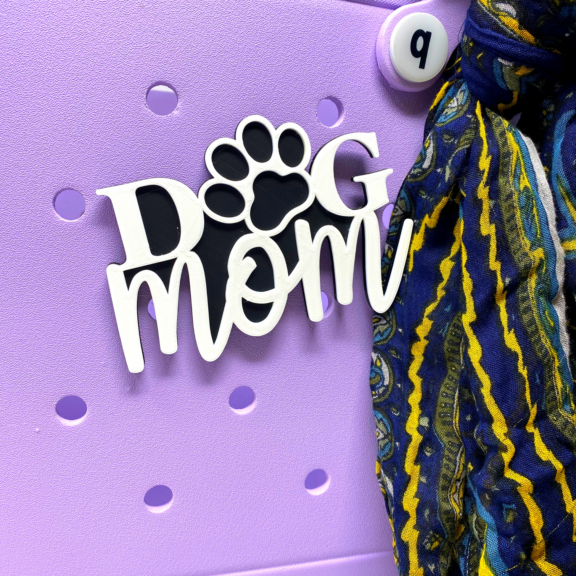 BOGLETS Bogg Bag Abstract Dog Mom Wording Charms