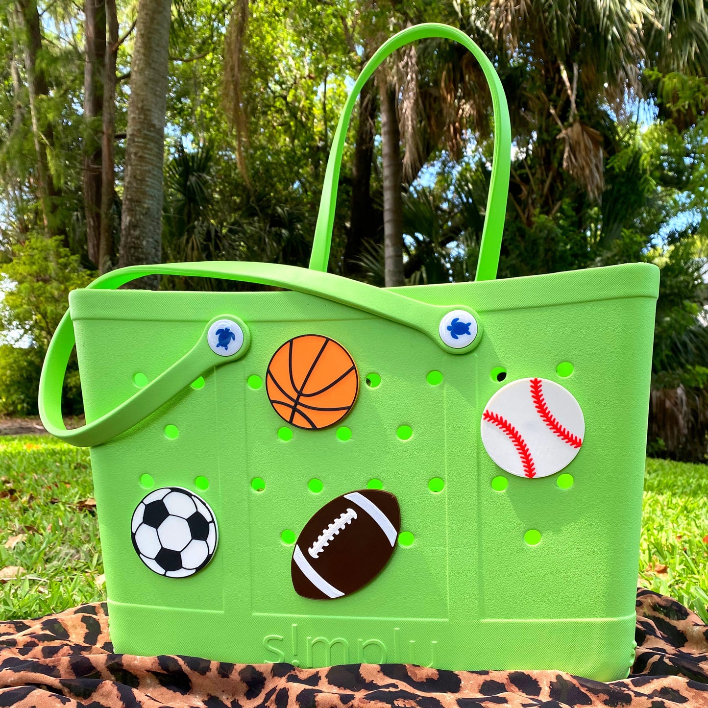 Sports Charm for Bogg Bag, Simply Southern Totes, and Similar